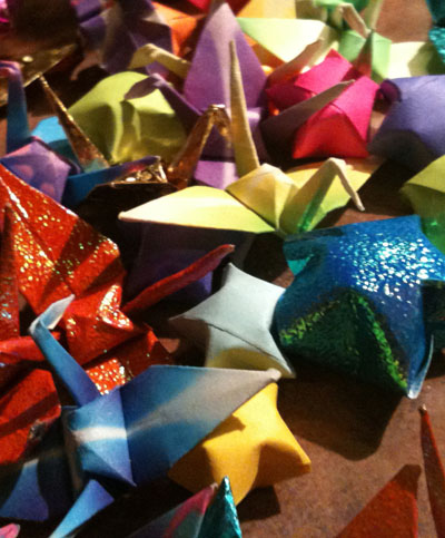 The Paper Crane, Todd Olson, origami, crane, commission art, art, reptiles, star wars