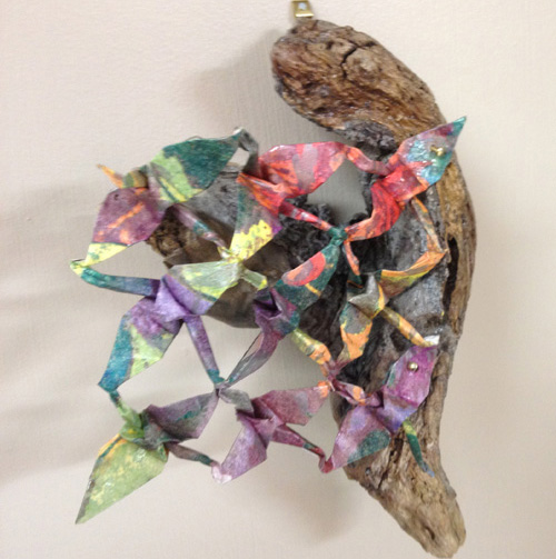 The Paper Crane, Todd Olson, origami, crane, commission art, art, reptiles, star wars