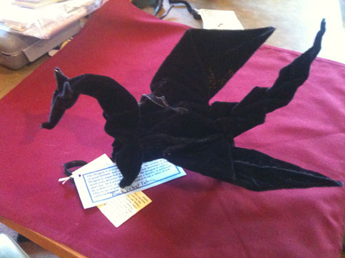 The Paper Crane, Todd Olson, origami, crane, commission art, art, reptiles, star wars